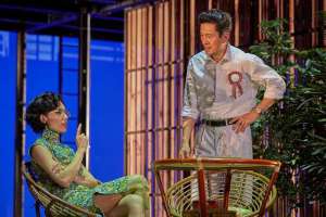 Sharon Au as Madam Kwa and Adrian Pang as Mr Lee in The LKY Musical